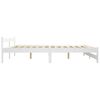 vidaXL Bed Frame without Mattress White Solid Pine Wood 160x200 cm