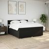 vidaXL Box Spring Bed with Mattress Black 180x200 cm Fabric
