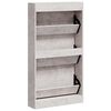 vidaXL Shoe Cabinet Concrete Grey 59x17x108 cm Engineered Wood