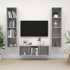 vidaXL 3 Piece TV Cabinet Set Concrete Grey Engineered Wood