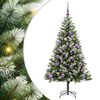 vidaXL Artificial Hinged Christmas Tree with Flocked Snow 150 LEDs