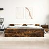 vidaXL Bed Frame without Mattress Smoked Oak 200x200 cm