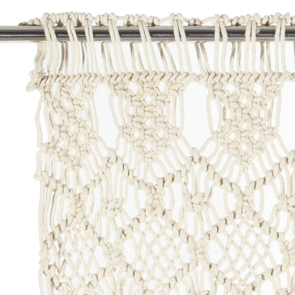 vidaXL Macrame Curtain 140x240 cm Cotton