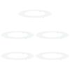 vidaXL suitable for Flat Tree Rings 5 pcs White &Oslash;50 / 80 cm Steel