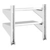 vidaXL 2-Tier Wall Shelf 50x30x48 cm Silver Stainless Steel
