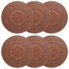 vidaXL Seagrass Placemets 6 pcs Brown &Oslash; 30 cm 100% Seagrass