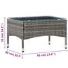 vidaXL Coffee Table Grey 60x40x36 cm Poly Rattan