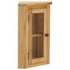 vidaXL Wall-mounted Corner Cabinet 45x28x60 cm Solid Oak Wood