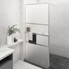 vidaXL Walk-in Shower Wall with Shelf Chrome 90x195 cm ESG Glass&Aluminium