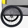 vidaXL 2-in-1 Pet Bike Trailer & Jogging Stroller Yellow and Grey