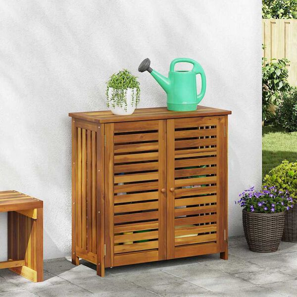 vidaXL Garden Cabinet Natural 90 x 40 x 90cm Solid Acacia Wood