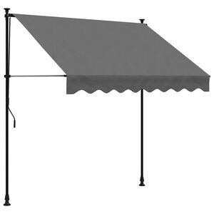 vidaXL Retractable Awning Anthracite 200x150 cm Fabric and Steel