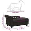 vidaXL Dog Sofa Black 83x45x42 cm Faux Leather