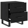 vidaXL Bedside Cabinet Black Oak 40 x 35 x 47.5 cm Engineered Wood