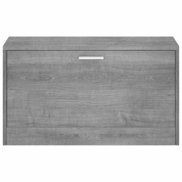 vidaXL Shoe Bench Grey Sonoma 80x24x45 cm Engineered Wood