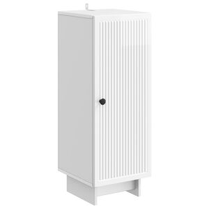 vidaXL Cabinet High Gloss White 33 x 34.5 x 90 cm Engineered Wood