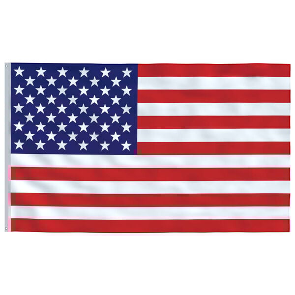 vidaXL US Flag and Pole 5.5 m Aluminium