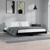 vidaXL Bed Frame without Mattress Black 160x200 cm Engineered Wood