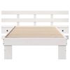 vidaXL Bed Frame with Headboard White 90 x 190 cm Solid Pine Wood
