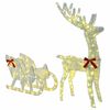 vidaXL Reindeer Pull Sleigh LOVIISA 200 LEDs Warm White