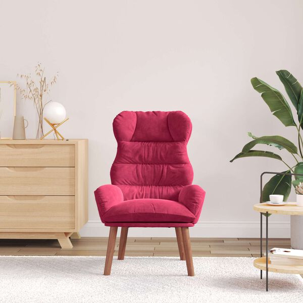vidaXL Armchair Wine Red 69 x 74 x 93 cm Velvet