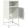 vidaXL Bedside Cabinet White 36x39x78 cm Cold-rolled Steel