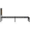 vidaXL Metal Bed Frame without Mattress Smoked Oak 107x203 cm