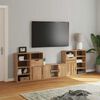 vidaXL 5 Piece TV Units with Storage ODDA Solid Wood Pine
