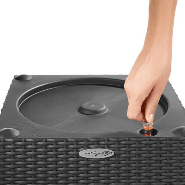 LECHUZA Planter CUBE Cottage 50 ALL-IN-ONE Granite