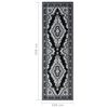 vidaXL Runner Rug BCF Black 100x350 cm