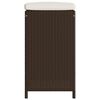 vidaXL Garden Bar Stools with Cushions 2 pcs Brown Poly Rattan