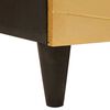 vidaXL Side Cabinet Black and Gold 60 x 33.5 x 100 cm Solid mango wood