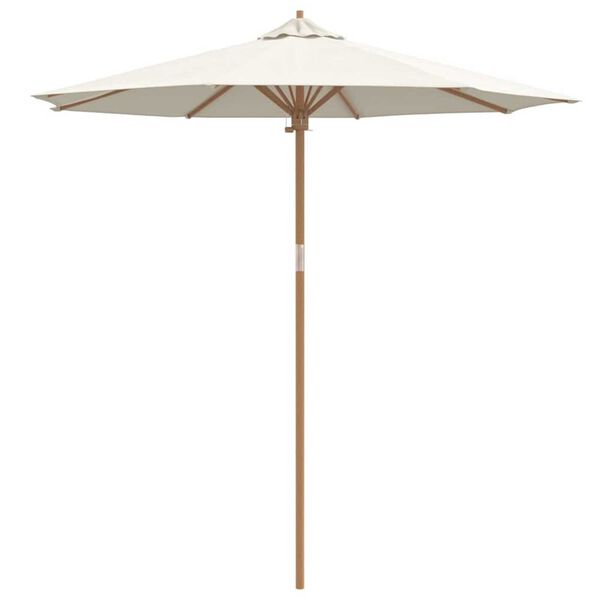 vidaXL Garden Parasol Cream white 240 x 240 x 260 cm Bamboo