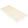 vidaXL Roll-up Bed Base with 23 Slats 70x200 cm Solid Pinewood