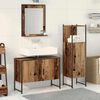 vidaXL Bathroom Furniture Set with Shelf 3 pcs Brown Engineered wood