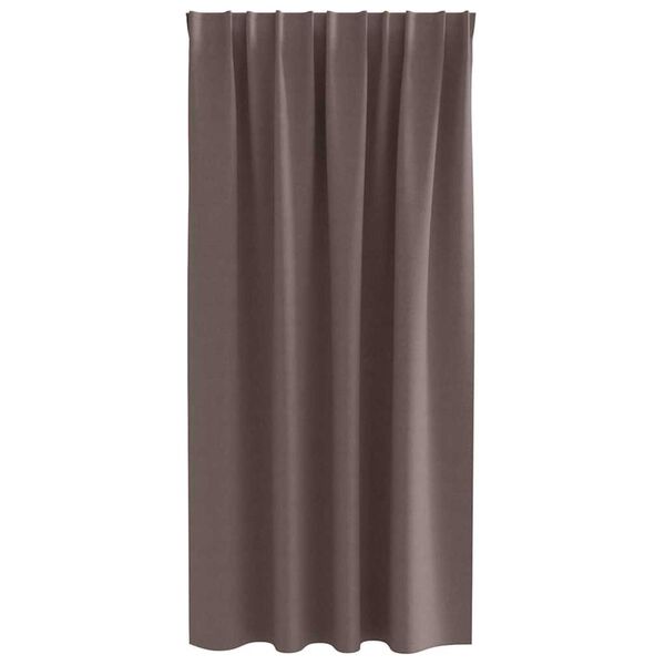 vidaXL Blackout Curtains with Rings 2 pcs Dark Brown 175 x 140 cm