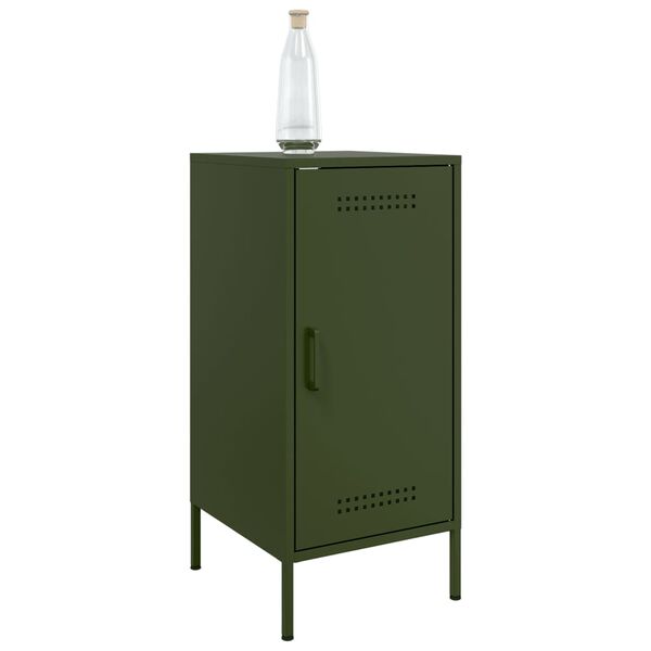 vidaXL Sideboards 2 pcs Olive Green 36x39x79 cm Steel