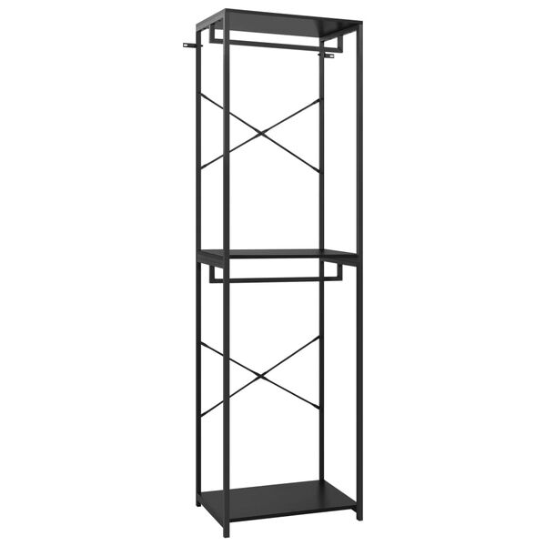 vidaXL Wardrobe Black 60x40x213 cm Metal and Engineered Wood
