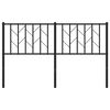 vidaXL Metal Replace Headboard Black 140 cm