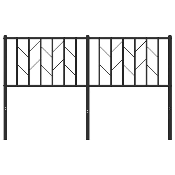 vidaXL Metal Replace Headboard Black 140 cm