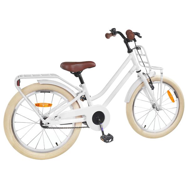 vidaXL Kids Bike 18'' for 5-7 Years Old White