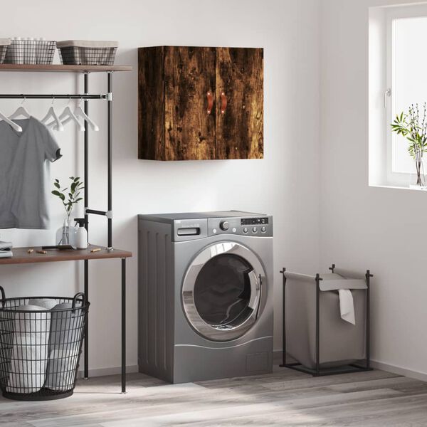 vidaXL Wall Cabinet Smoked Oak 60x31x60 cm Engineered Wood