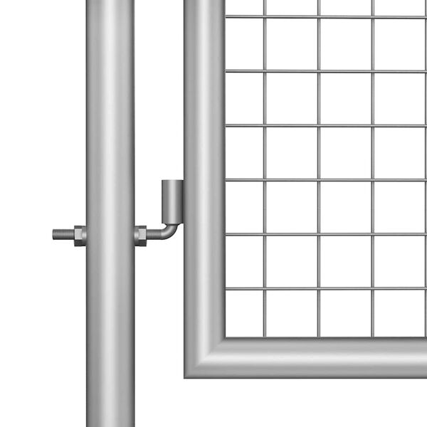 vidaXL Garden Gate Galvanised Steel 100x125 cm Silver
