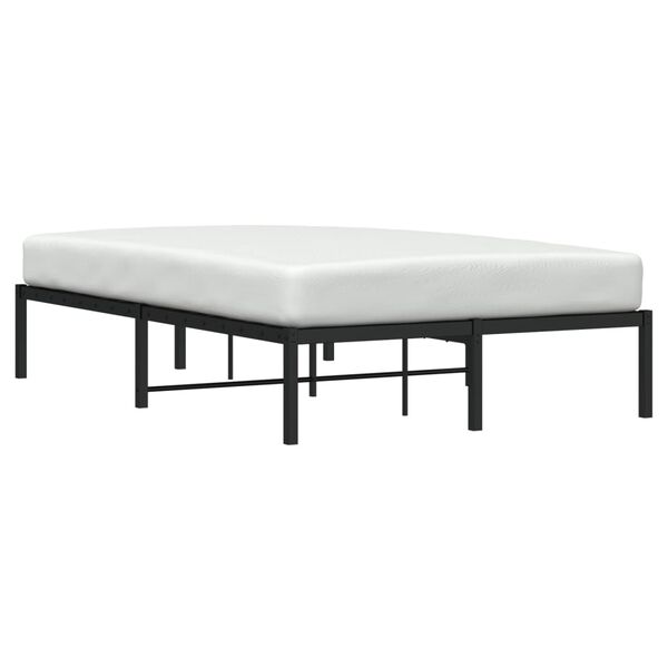 vidaXL Metal Bed Frame without Mattress Black 120x190cm