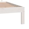 vidaXL Bed Frame without Mattress White Solid Wood Pine 160x200cm