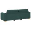 vidaXL Sofa 3 pcs Dark Green Fabric
