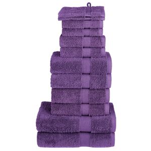 vidaXL 12 Piece Premium Towel Set SOLUND Purple 600 gsm