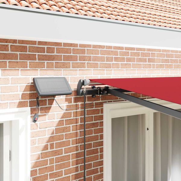 vidaXL Retractable Awning Manual Red 350 x 250 cm Fabric