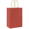 vidaXL Paper Bags 250 pcs with Handles Red 15x8x21 cm