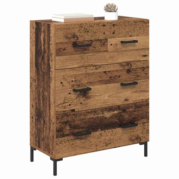 vidaXL Sideboard Old Wood 69.5 x 34 x 90 cm Engineered Wood and Iron